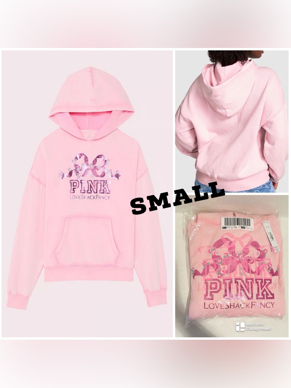 VS PINK NWT LoveShackFancy Oversized Hoodie
